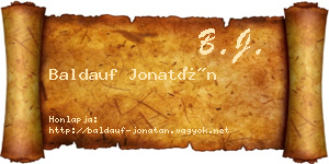 Baldauf Jonatán névjegykártya